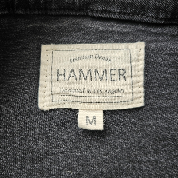 Premium Denim Hammer Jean Jacket With Rose And Tiger Embroidery. - Picture 9 of 10